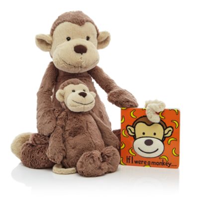 Jellycat - Bashful Monkey & If I Were a Monkey Book - Ages 0+