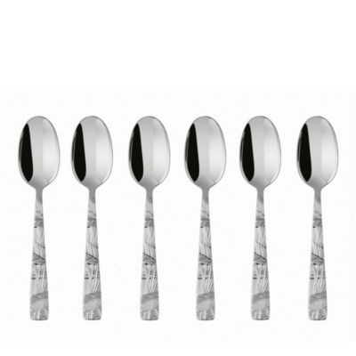 Sambonet - Jungle Abstract Foliage Espresso Spoons, Set of 6
